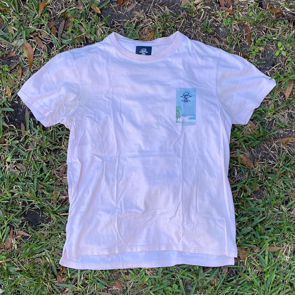Rip Curl Searchers Short Sleeve Shirt M Pink